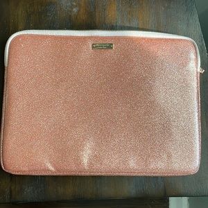 Kate spade pink glitter laptop case